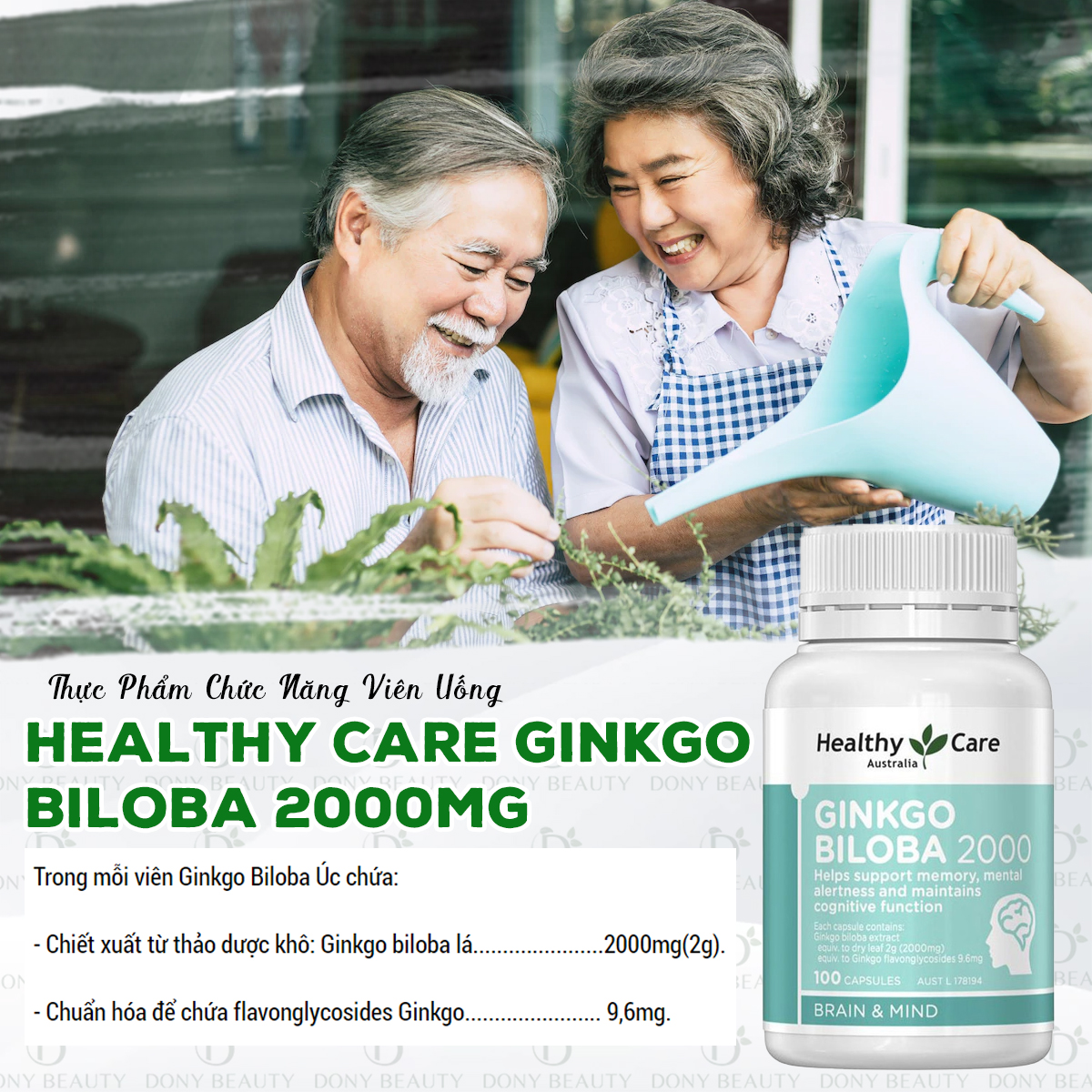 Thuốc Bổ Não Ginkgo Biloba Healthy Care 2000mg 100 Viên Của Uc