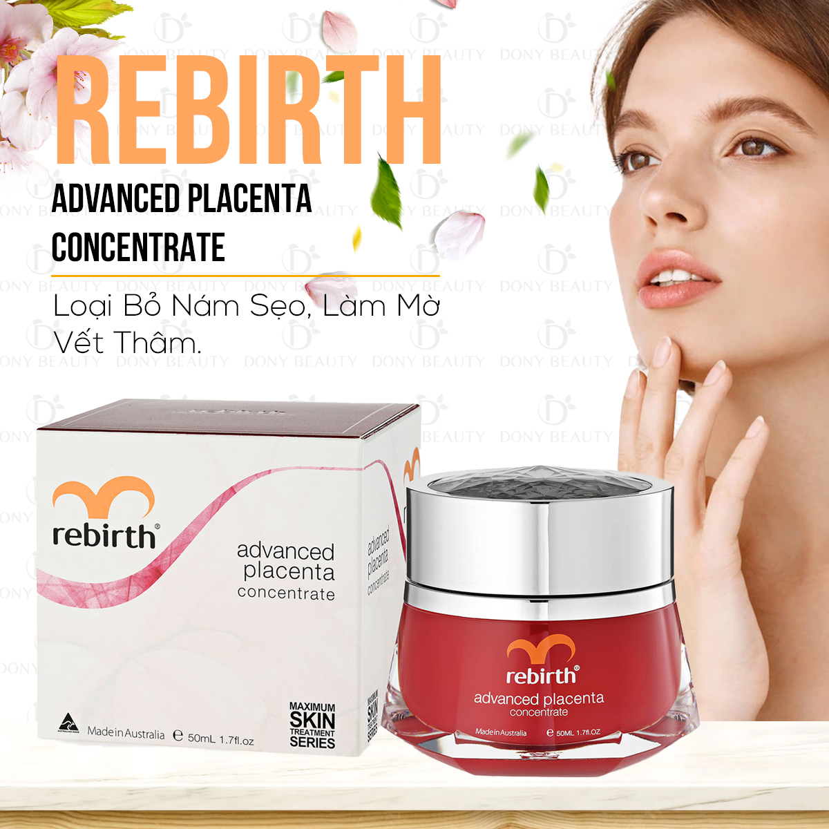 Kem Trị Nám Nhau Thai Cừu Đậm Đặc Rebirth 50Ml
