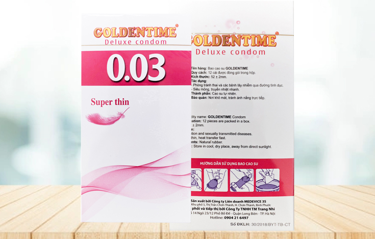 bao cao su siêu mỏng golden time