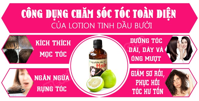 Lotion tinh dầu bưởi trị rụng tóc