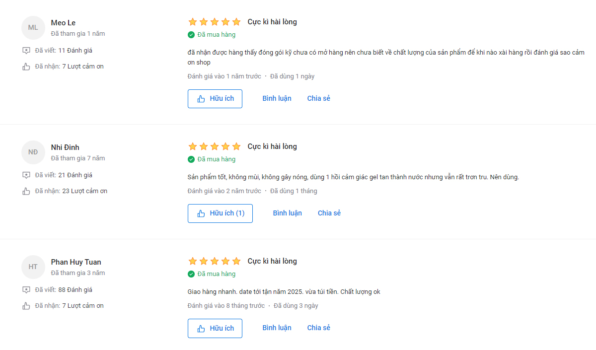 đánh giá chất lượng sản phẩm