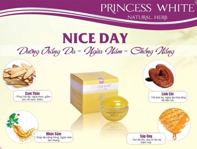 Bộ Đôi Nuôi Dưỡng Và Làm Trắng Da Mặt Princess White
