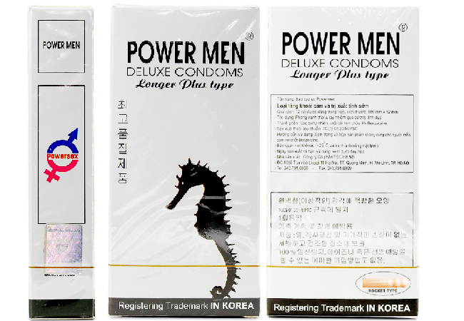 Bao cao su cá ngựa Powermen Longer Plus Hộp 12 Chiếc