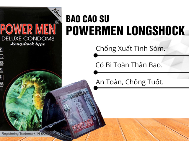 bao cao su powermen cá ngựa đen