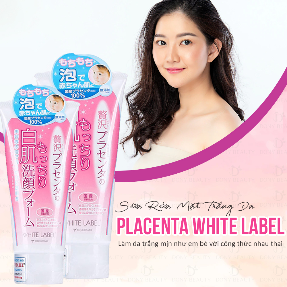 Sữa Rửa Mặt Trắng Da Giàu Dưỡng Chất Placenta White Label