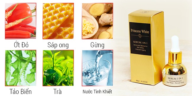 Serum Tái Tạo Da Đa Chức Năng 3 Trong 1 Princess White