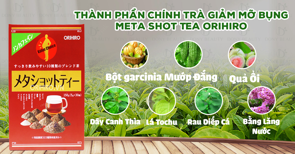 thành phần chính của Meta Shot Tea Orihiro